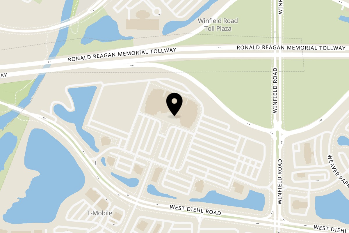 Map showing the location of Simply South Warrenville on 28258 W Diehl Rd in Warrenville